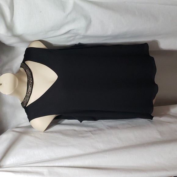 Torrid. NWOT. Black; Beaded Chocker; Sleeveless; Tie Back Closure Top. Size 2 - Picture 1 of 14